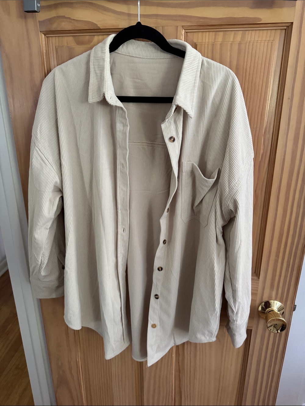 Corduroy Shacket - Cream